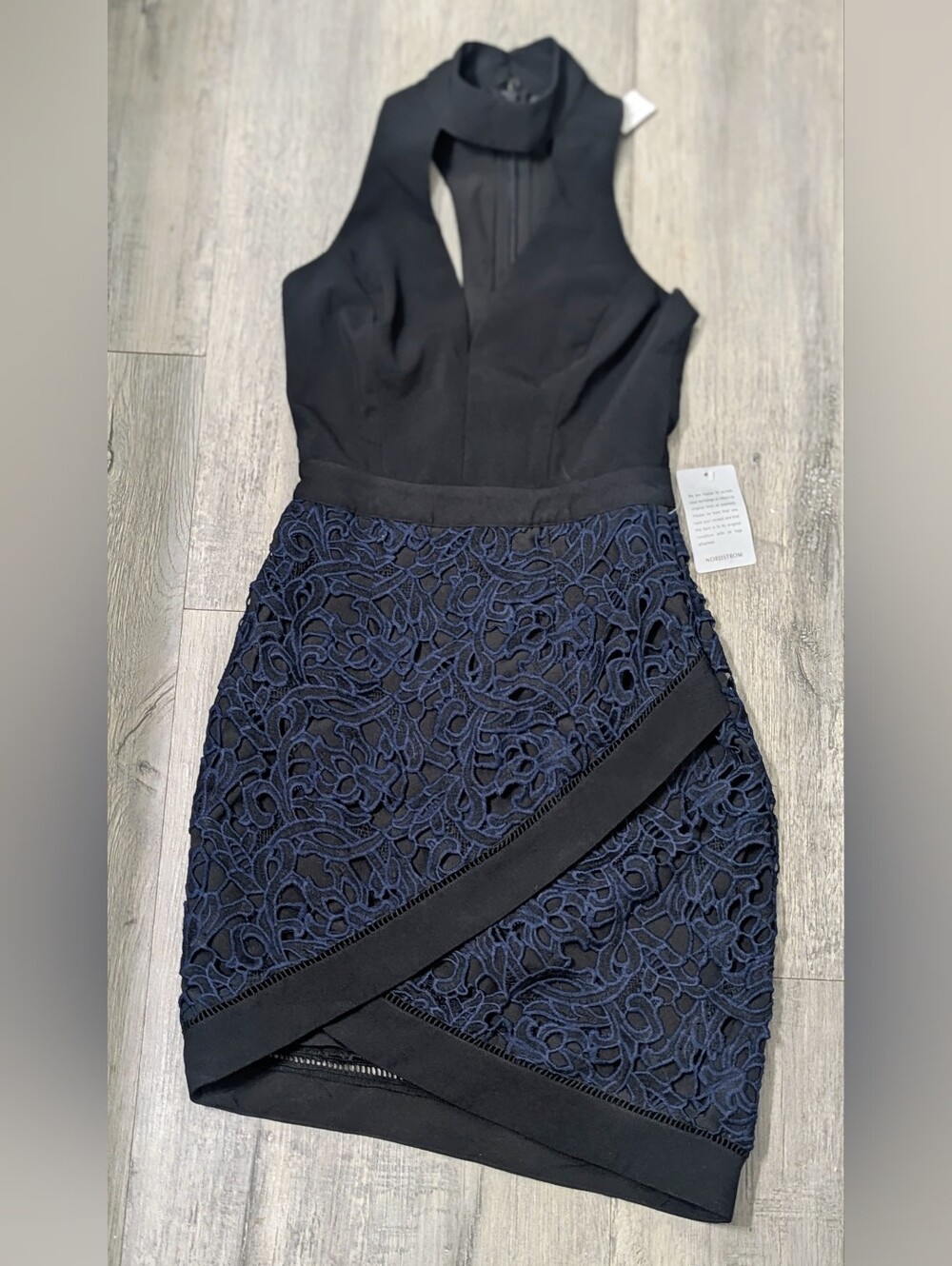 Adelyn Rae Racer Back As Hiymetrical Lace Party Dress NWT